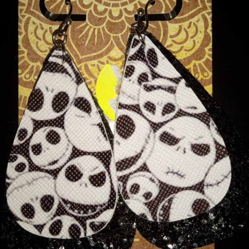Handmade Jack Skellington Earrings